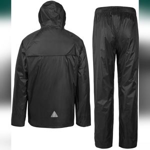 Men's Rain Suit Waterproof Lightweight Hooded Rainwear for Golf, Hiking, Travel,